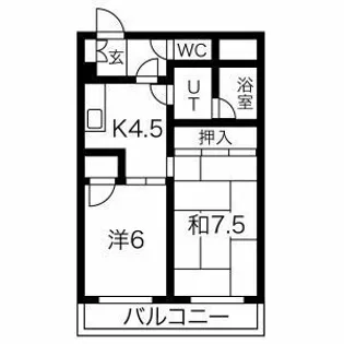 フラット内山【1階】の間取り