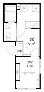 オレア浅草東【3階】の間取り