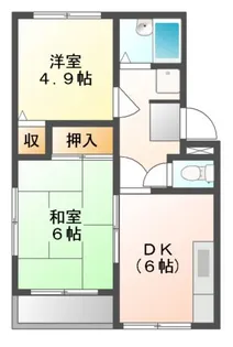 フロイデ千里丘【1階】の間取り