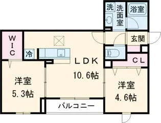 セレスティア江北II【2階】の間取り