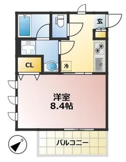 Apartment風音【1階】の間取り