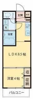 シャトーウイング連坊【3階】の間取り