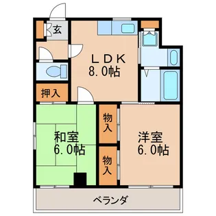 サングリーン新栄【6階】の間取り