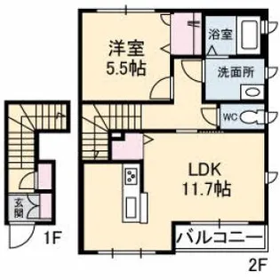 シルフィード山波【2階】の間取り