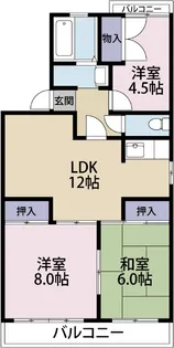 ロイアルまさや【1階】の間取り