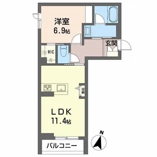 シャーメゾン定禅寺【2階】の間取り