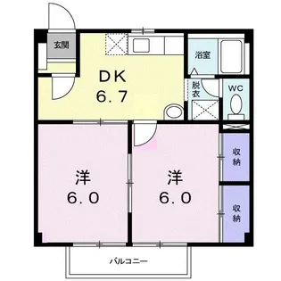 ソレイユ横須賀【2階】の間取り