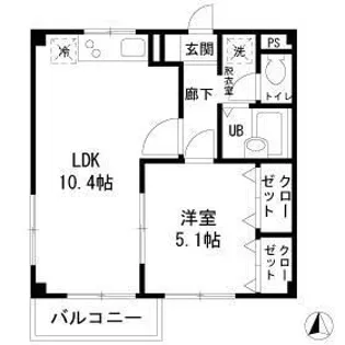 エステートピア深沢【3階】の間取り