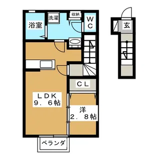 THE 海津【2階】の間取り