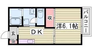 カルムリー春日野【2階】の間取り