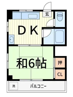 永瀬ハイツ【1階】の間取り