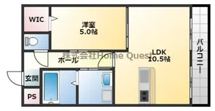 ラフィーネ久宝寺【3階】の間取り