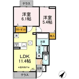 RsHeim(エルスハイム)【1階】の間取り