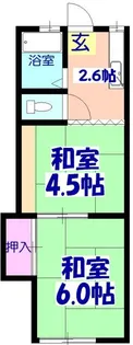 鈴木荘【1階】の間取り