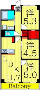 PARK MODERN 西葛西【4階】の間取り