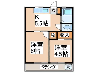 英進ハイツ【1階】の間取り