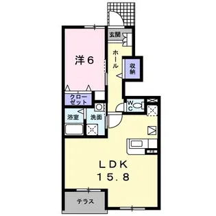 ムーンリバーC【1階】の間取り