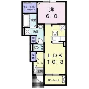 Heart未来 寒川【1階】の間取り