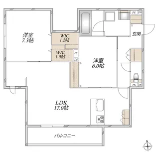MILLE MERCIS~ミルメルシー~【3階】の間取り