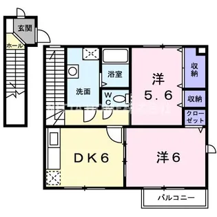 ラーピハイツII【2階】の間取り