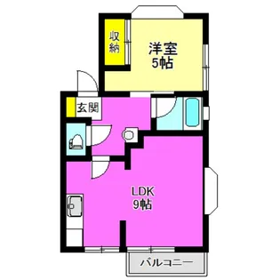 ヴィラWINGI【1階】の間取り