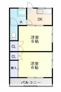 グリーンコーポ第二【1階】の間取り
