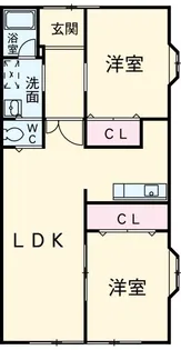 エクシード萩原II【2階】の間取り