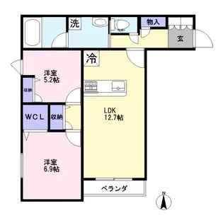 ラ・メゾン・カノン氷川参道【2階】の間取り