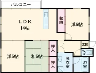 サンシティ早岐【1階】の間取り