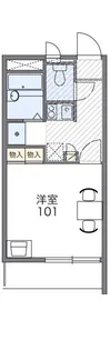 レオパレスルナシャインII【3階】の間取り