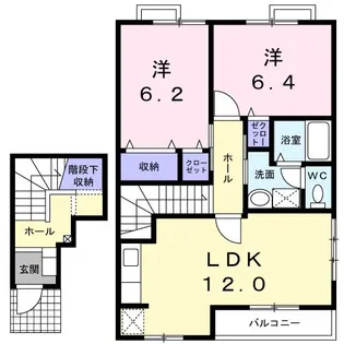 ラッフィナート・モルティA【2階】の間取り