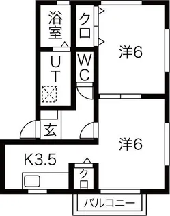 レジデンス中田 B棟【1階】の間取り