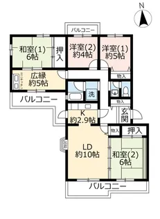 URあかしあ台ハイツ【3階】の間取り