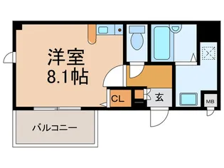 ピアパレス谷町【1階】の間取り