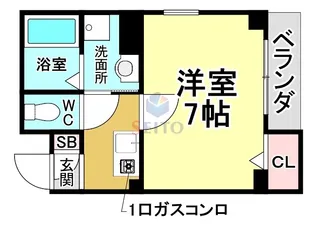 クレール曽根【1階】の間取り
