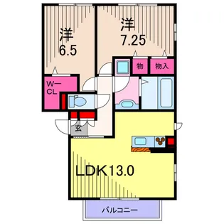 ラフィネヴァン【2階】の間取り
