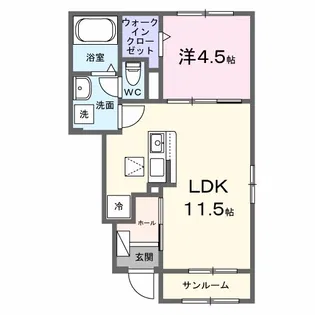 BELVEDERE【1階】の間取り