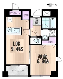 プレム武蔵浦和【4階】の間取り