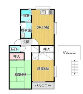 ドルフ中清戸【2階】の間取り