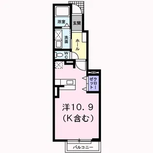 アベンシスコート A【1階】の間取り