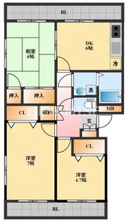 ルネス・コスモ【4階】の間取り