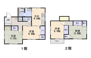 愛媛県松山市三町3【一戸建】の間取り