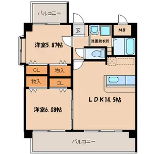 Mid Garden 三島【3階】の間取り