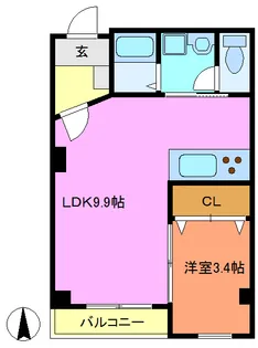メゾンマルシェ【3階】の間取り