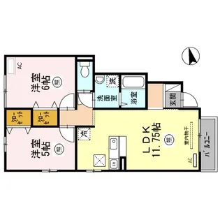 メゾンポラリス【1階】の間取り