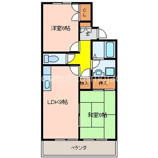メゾンモチの木【1階】の間取り