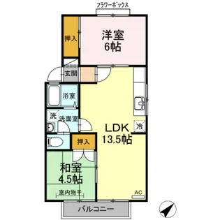 パピリオパーク A棟【2階】の間取り