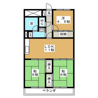ベルハイツ【4階】の間取り