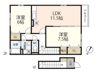 セジュール櫻 C棟【2階】の間取り
