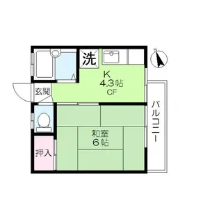ひかり荘【2階】の間取り